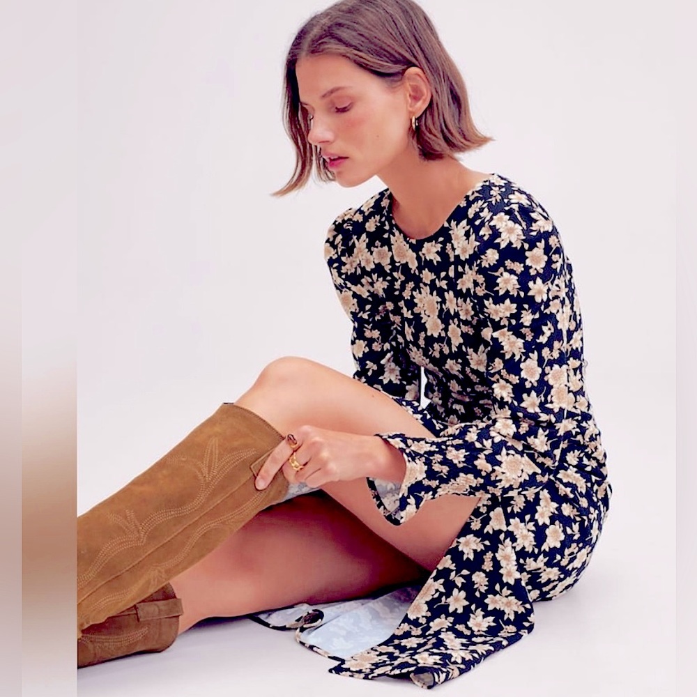 🥭 MANGO SLIT FLORAL MIDI DRESS 🥭